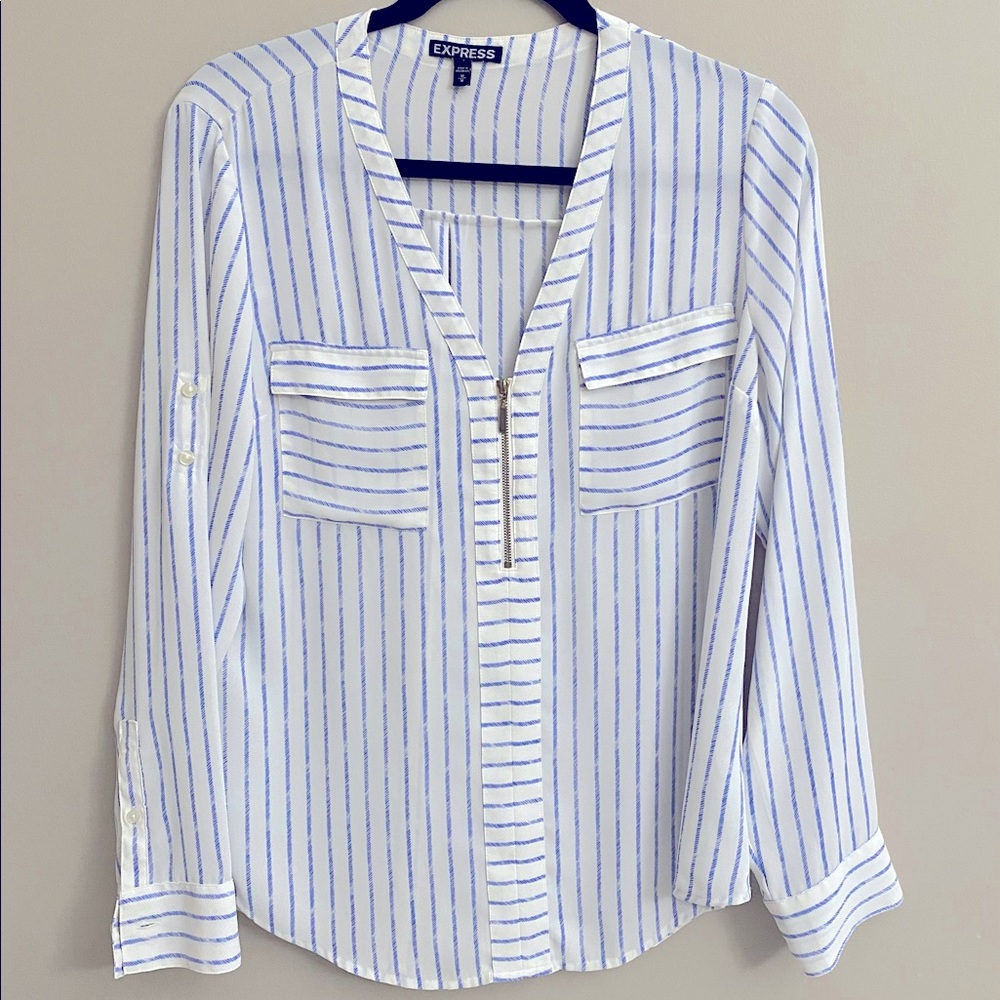 Express Zip Front Blouse